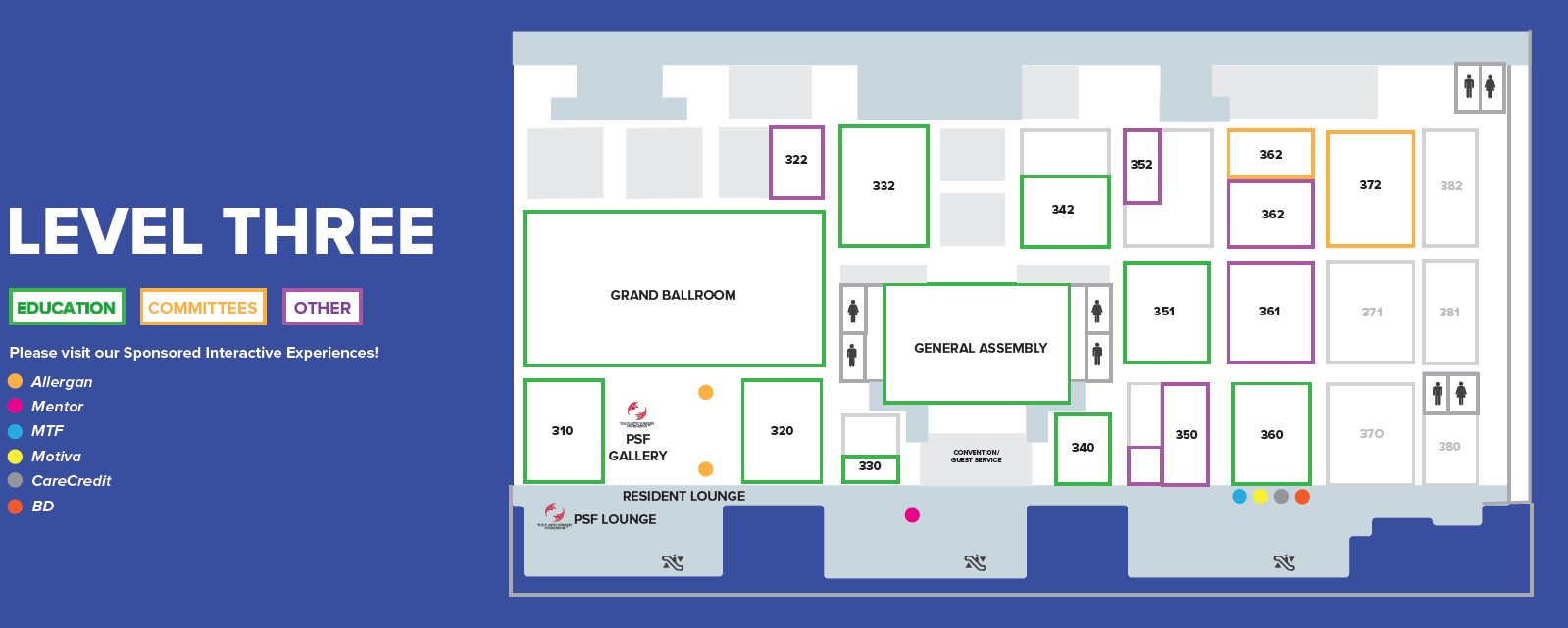 Third Floor Activations Map